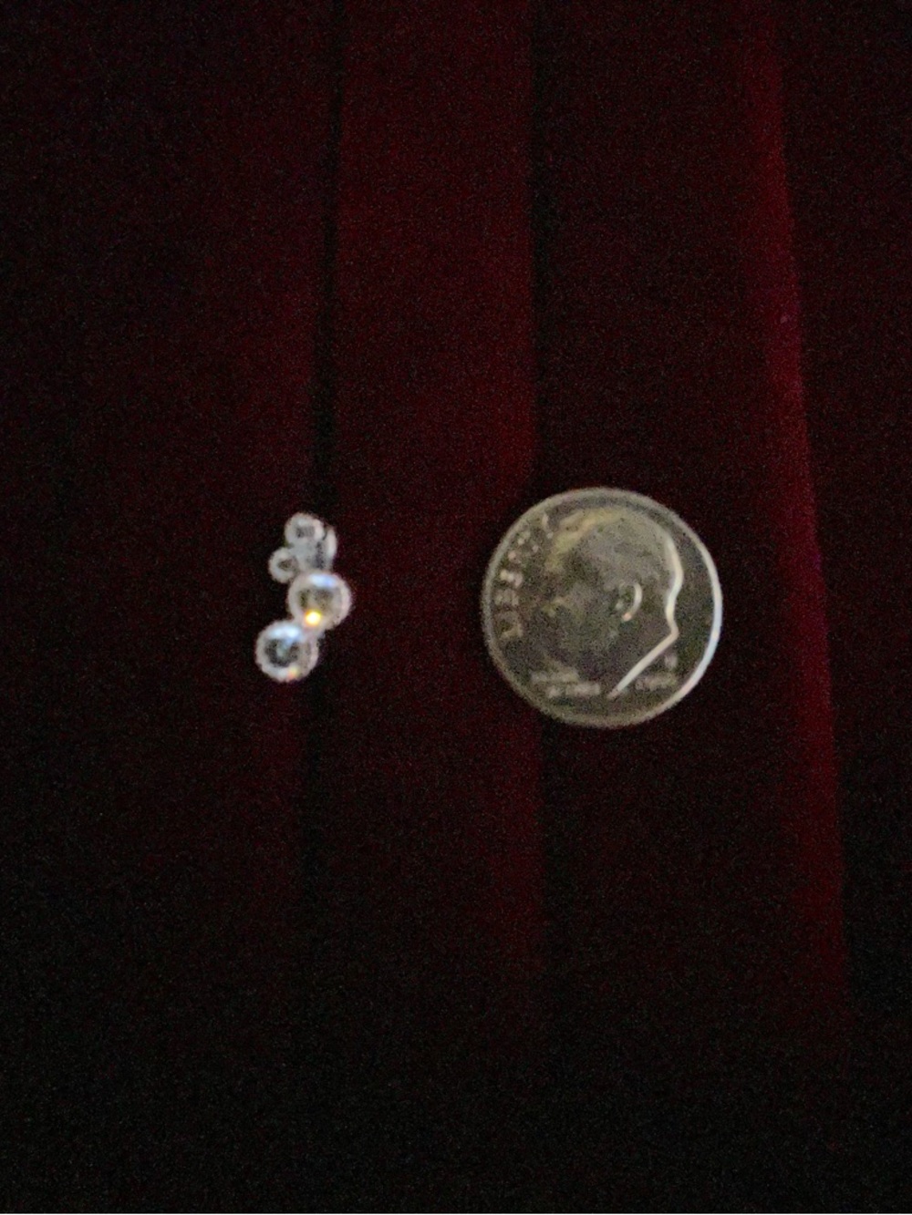 Silver Cubic Zirconia Cluster Stud Earrings - Picture 6 of 6